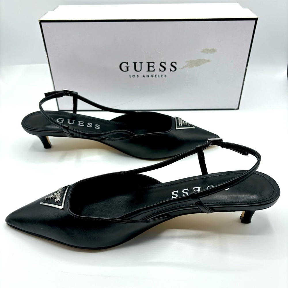 Guess Black Slingback Heels